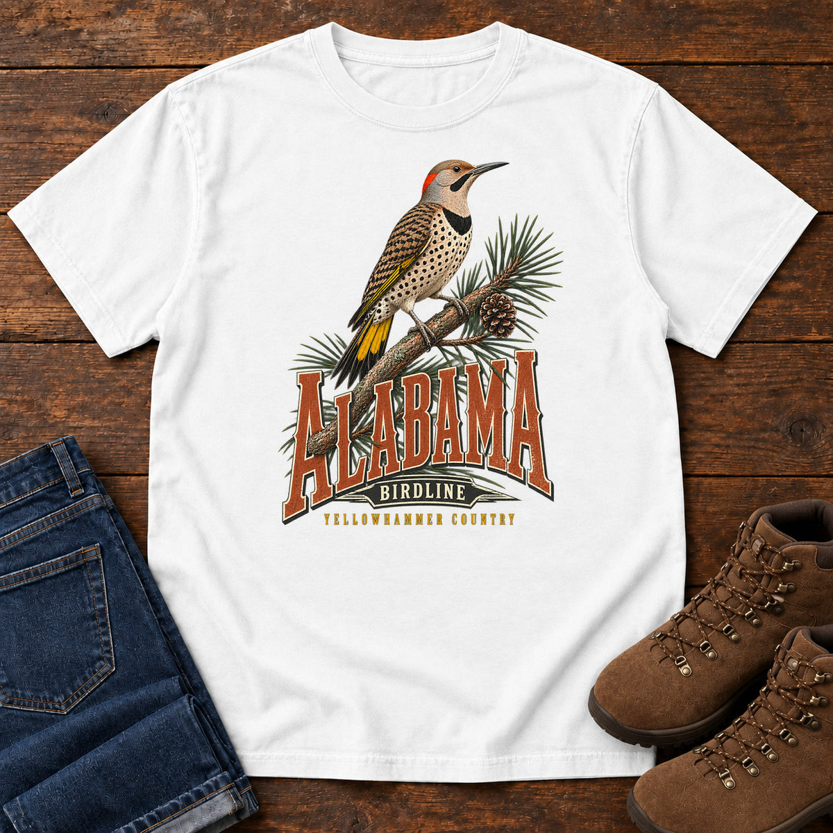 Alabama Yellowhammer Country T-Shirt in White