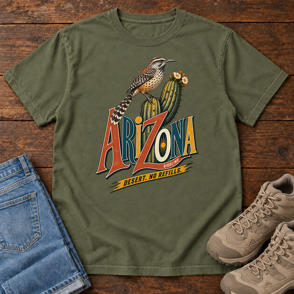 Arizona Desert No Refills T-Shirt in Hemp
