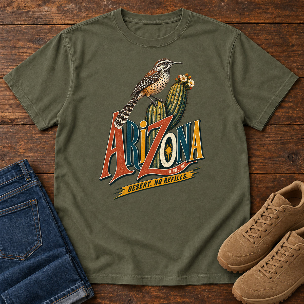 Arizona Desert No Refills T-Shirt in Sage