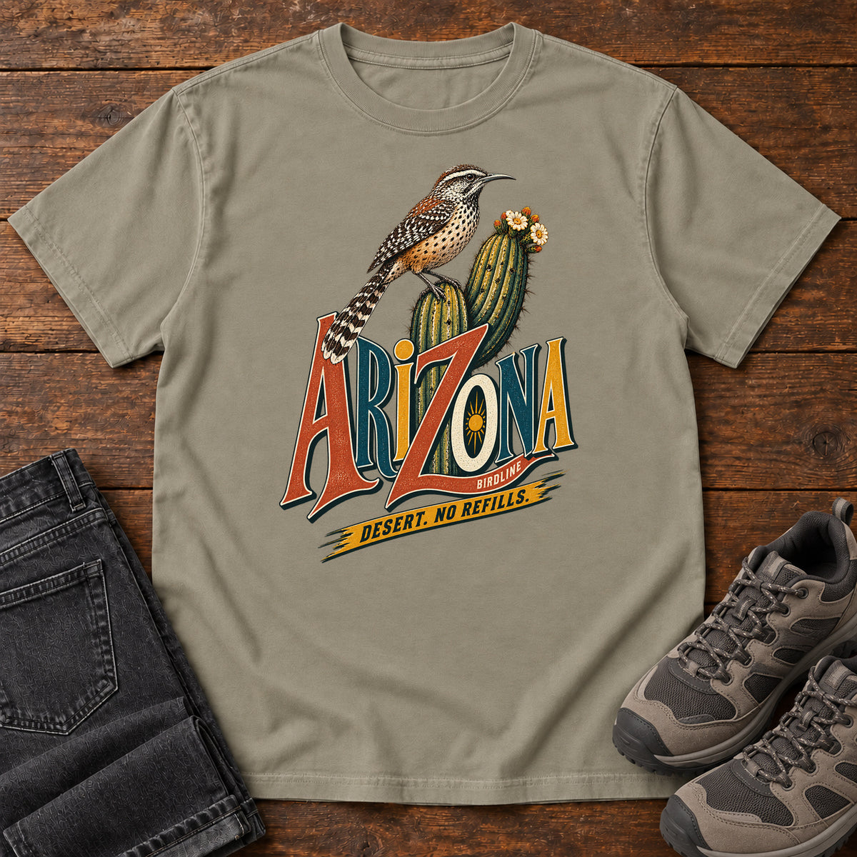 Arizona Desert No Refills T-Shirt in Sandstone