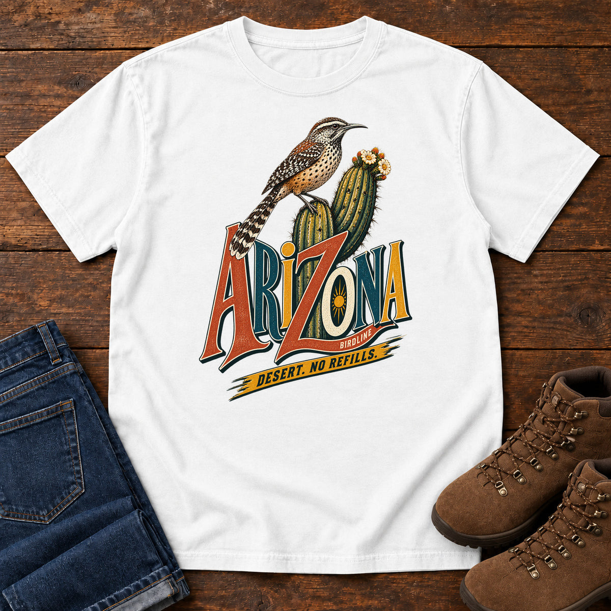 Arizona Desert No Refills T-Shirt in White