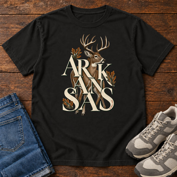 Arkansas the Quiet Side Deer T-Shirt, alternate view