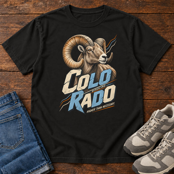 Colorado Higher Than Necessary Bighorn T-Shirt, alternate view