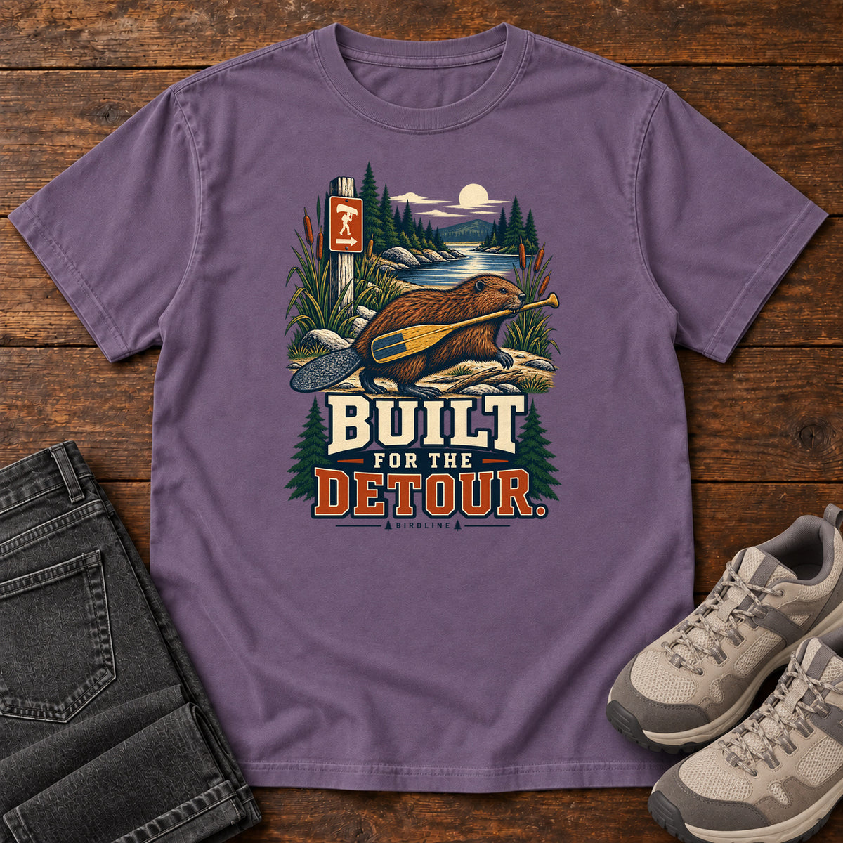 Built for the Detour Beaver T-Shirt in Grape