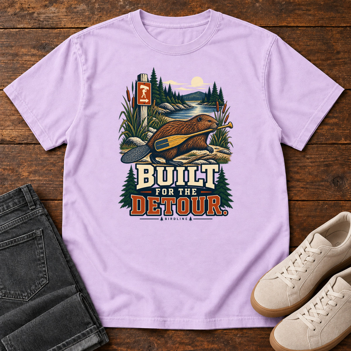 Built for the Detour Beaver T-Shirt in Orchid