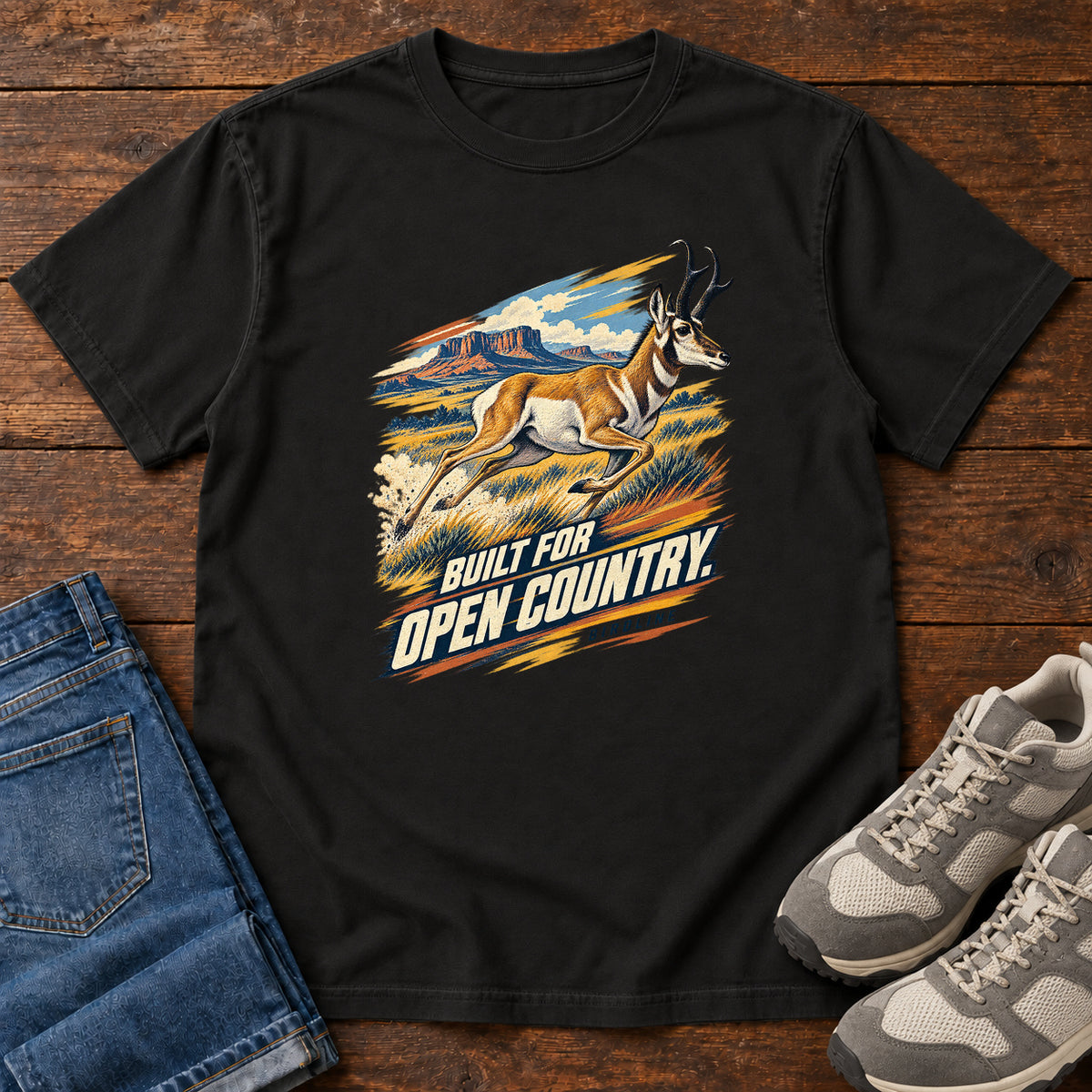Built for Open Country Pronghorn T-Shirt in Black