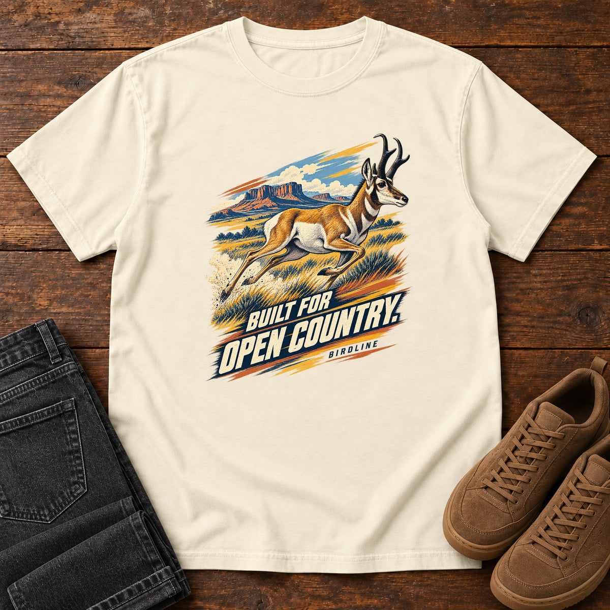 Built for Open Country Pronghorn T-Shirt in Ivory