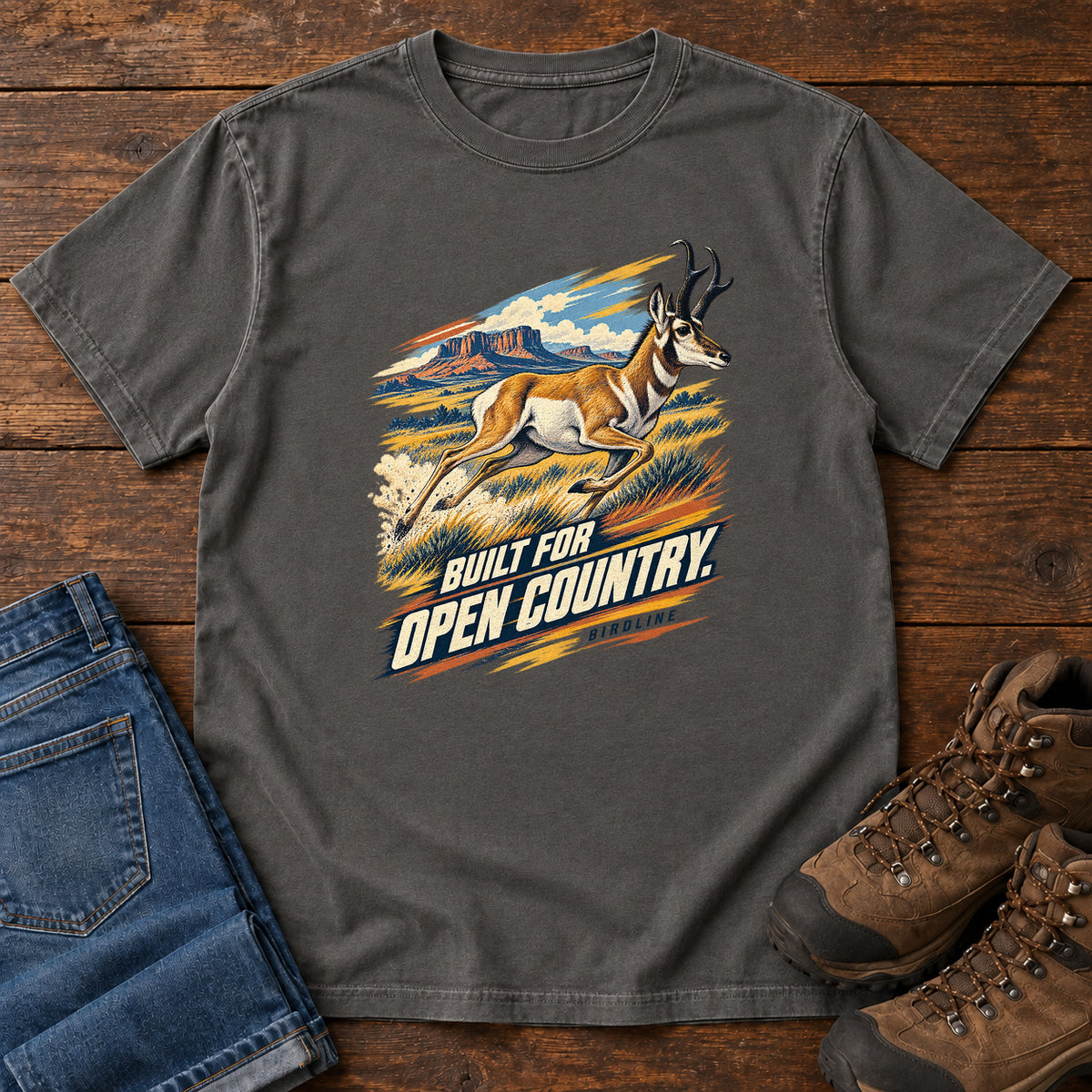Built for Open Country Pronghorn T-Shirt in Pepper