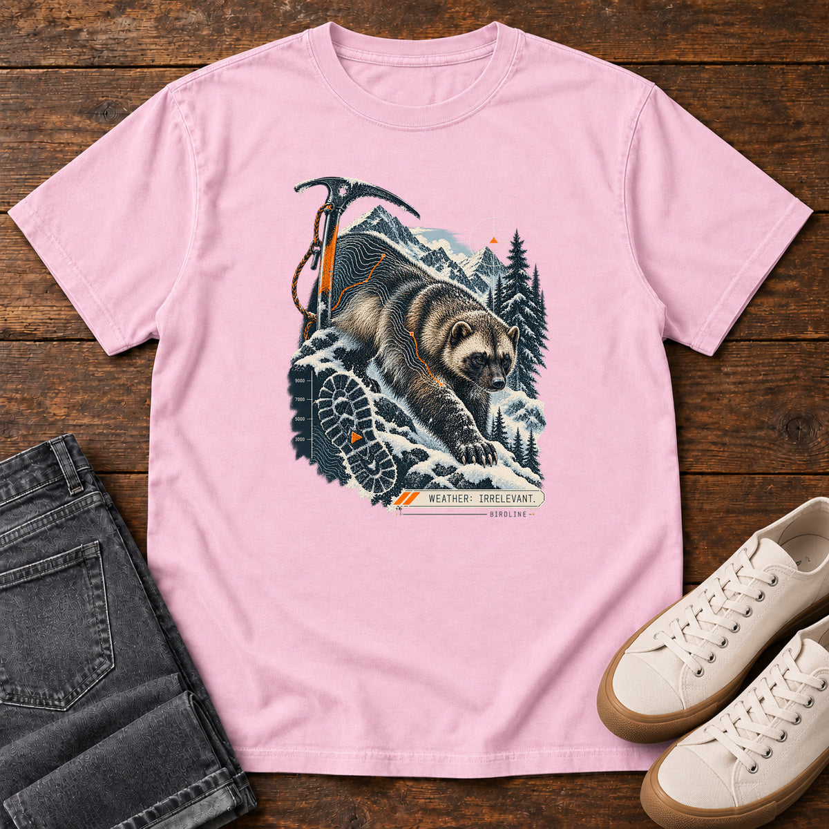 Weather Irrelevant Wolverine T-Shirt in Blossom