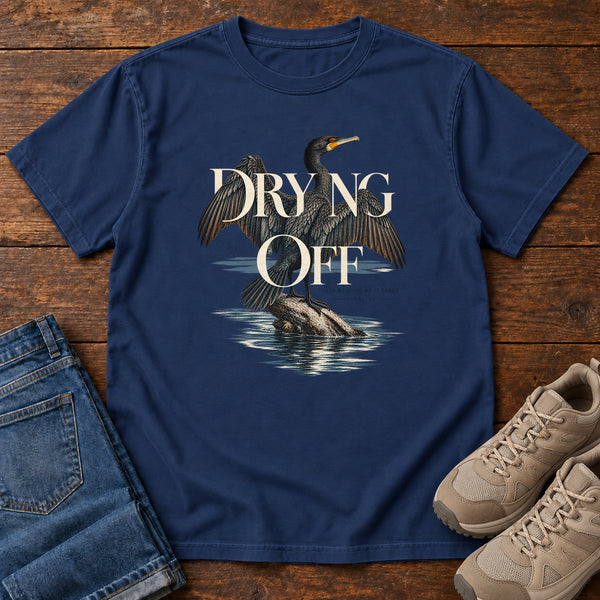 Drying Off Cormorant T-Shirt, alternate view