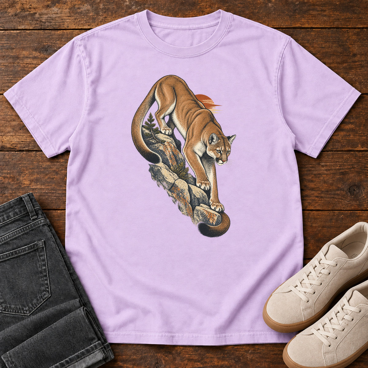 Mountain Lion T-Shirt in Orchid