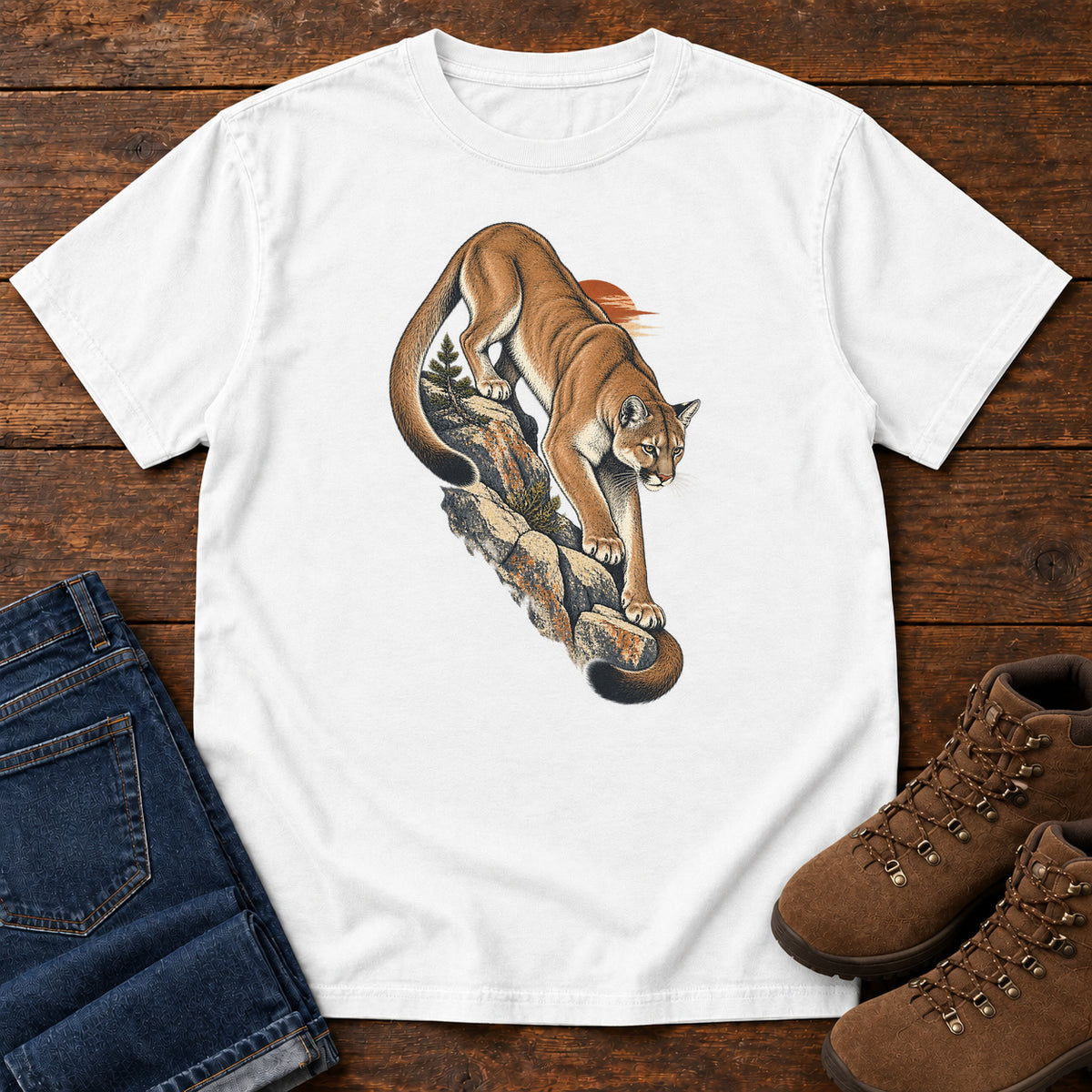 Mountain Lion T-Shirt in White