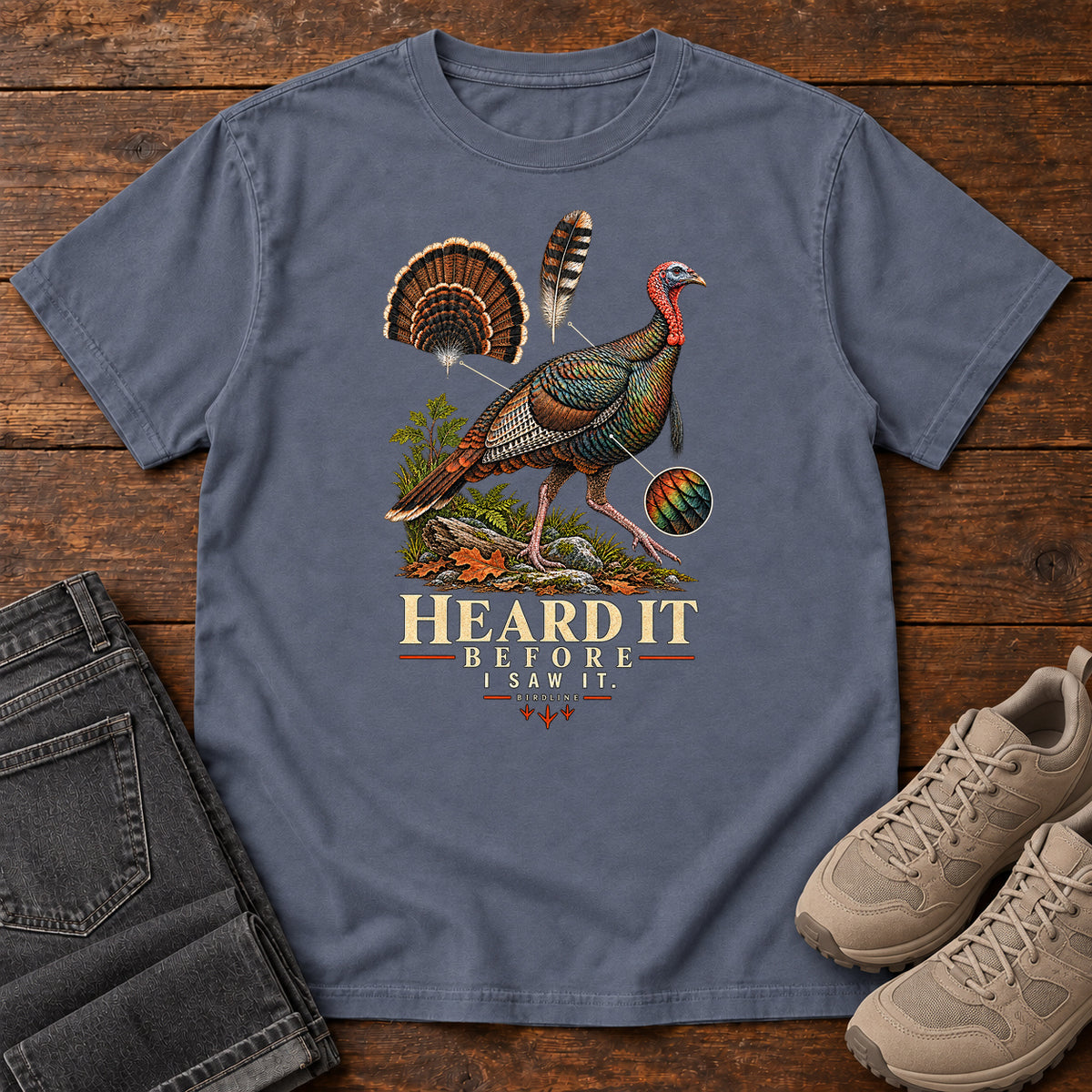 Heard It Before I Saw It Turkey Variant T-Shirt in Denim