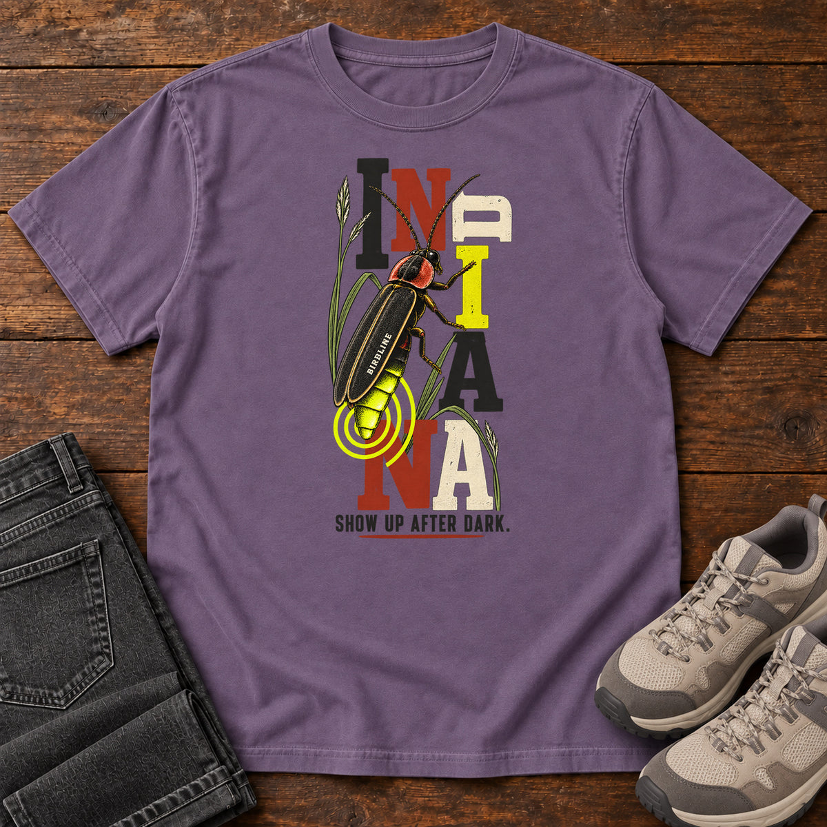 Indiana Show Up After Dark Firefly T-Shirt in Grape