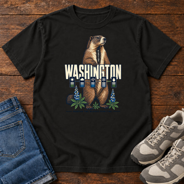 Washington Mountain Time Weather Permitting Marmot T-Shirt, alternate view