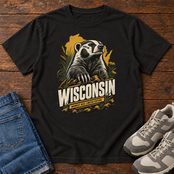 Wisconsin Midwest Nice Limited Edition Badger T-Shirt, alternate view