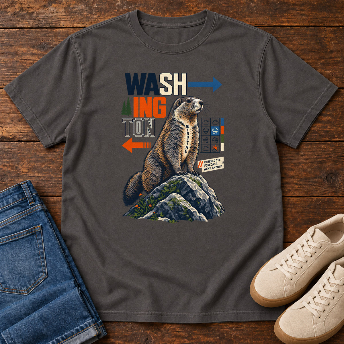 Washington Decides for Itself Marmot T-Shirt in Graphite