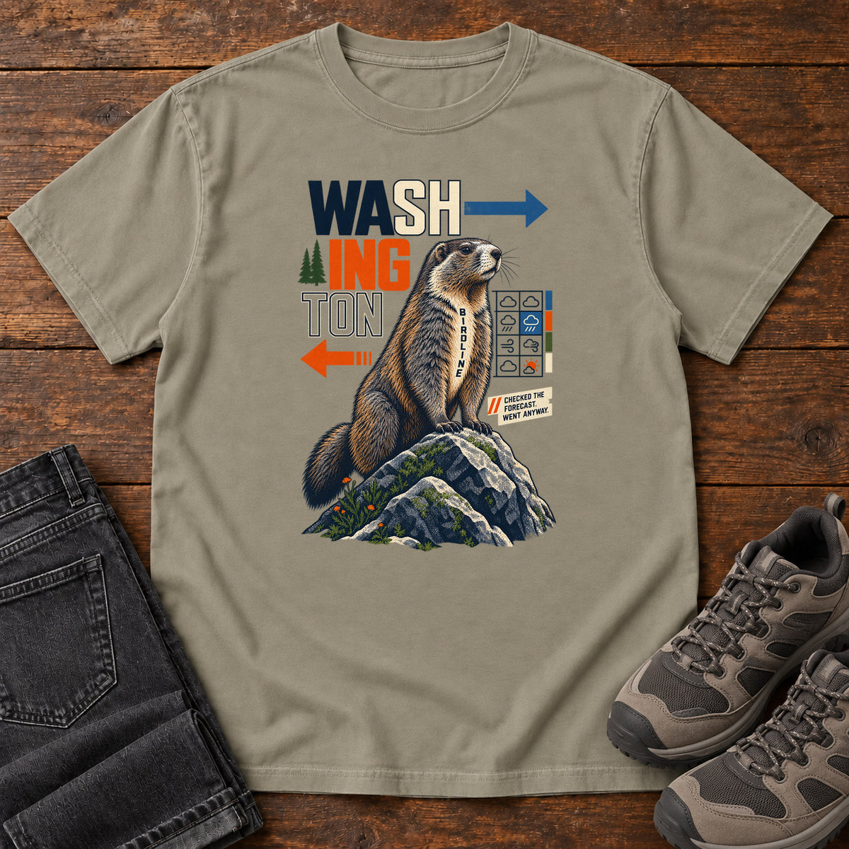 Washington Decides for Itself Marmot T-Shirt in Sandstone