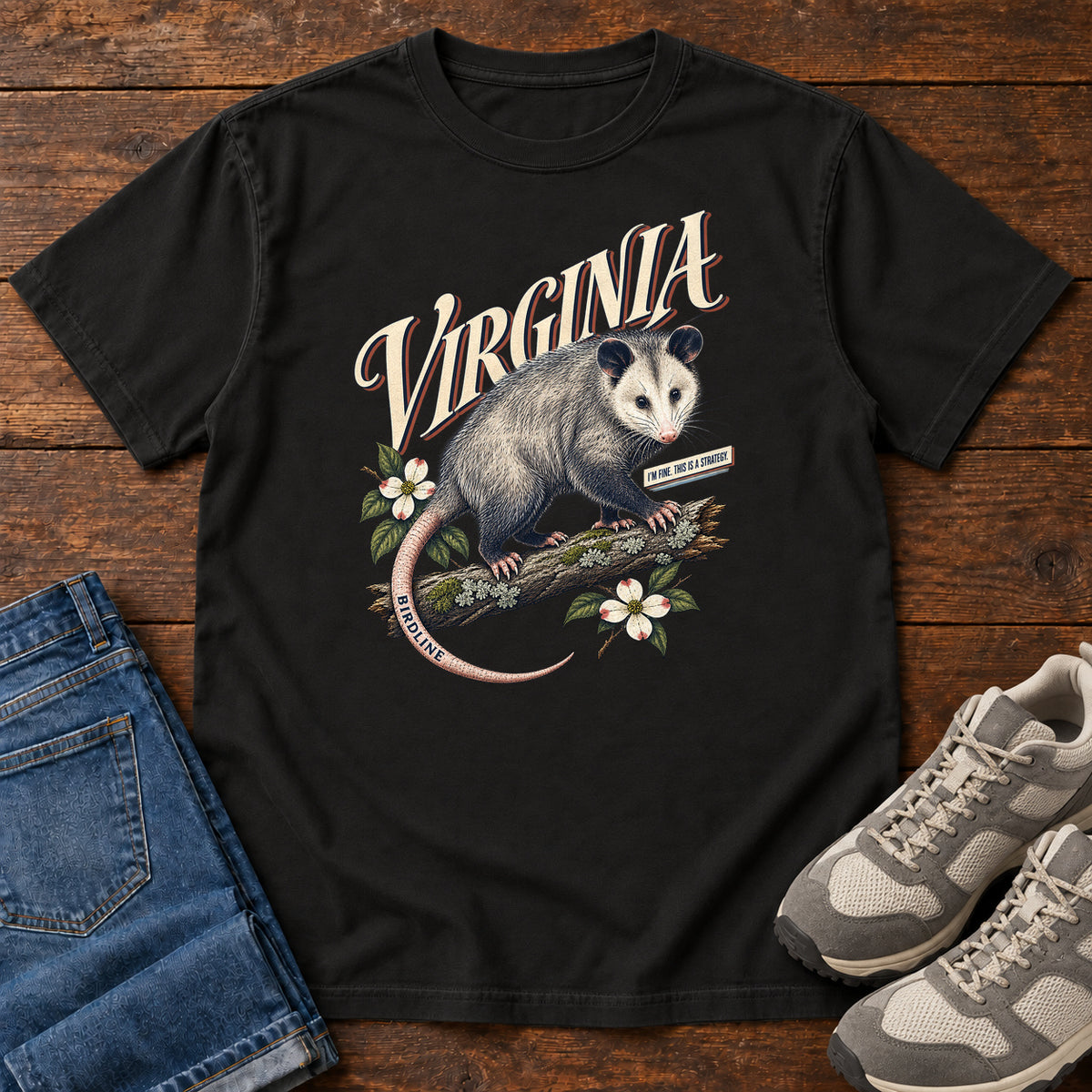 Virginia Opossum T-Shirt in Black