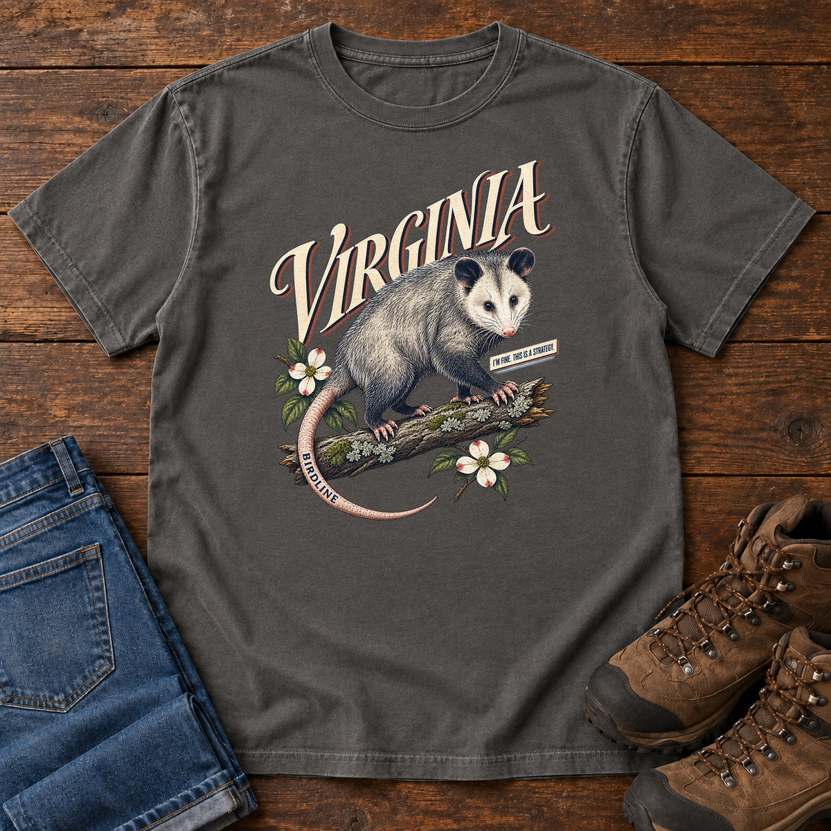 Virginia Opossum T-Shirt in Pepper