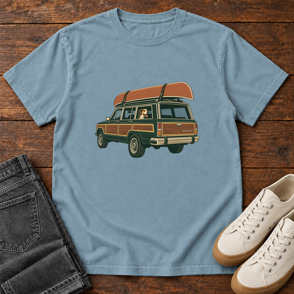 Canoe Wagon and Dog T-Shirt, alternate view