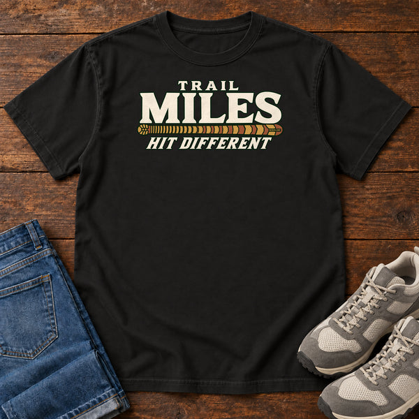 Trail Miles Hit Different T-Shirt, alternate view