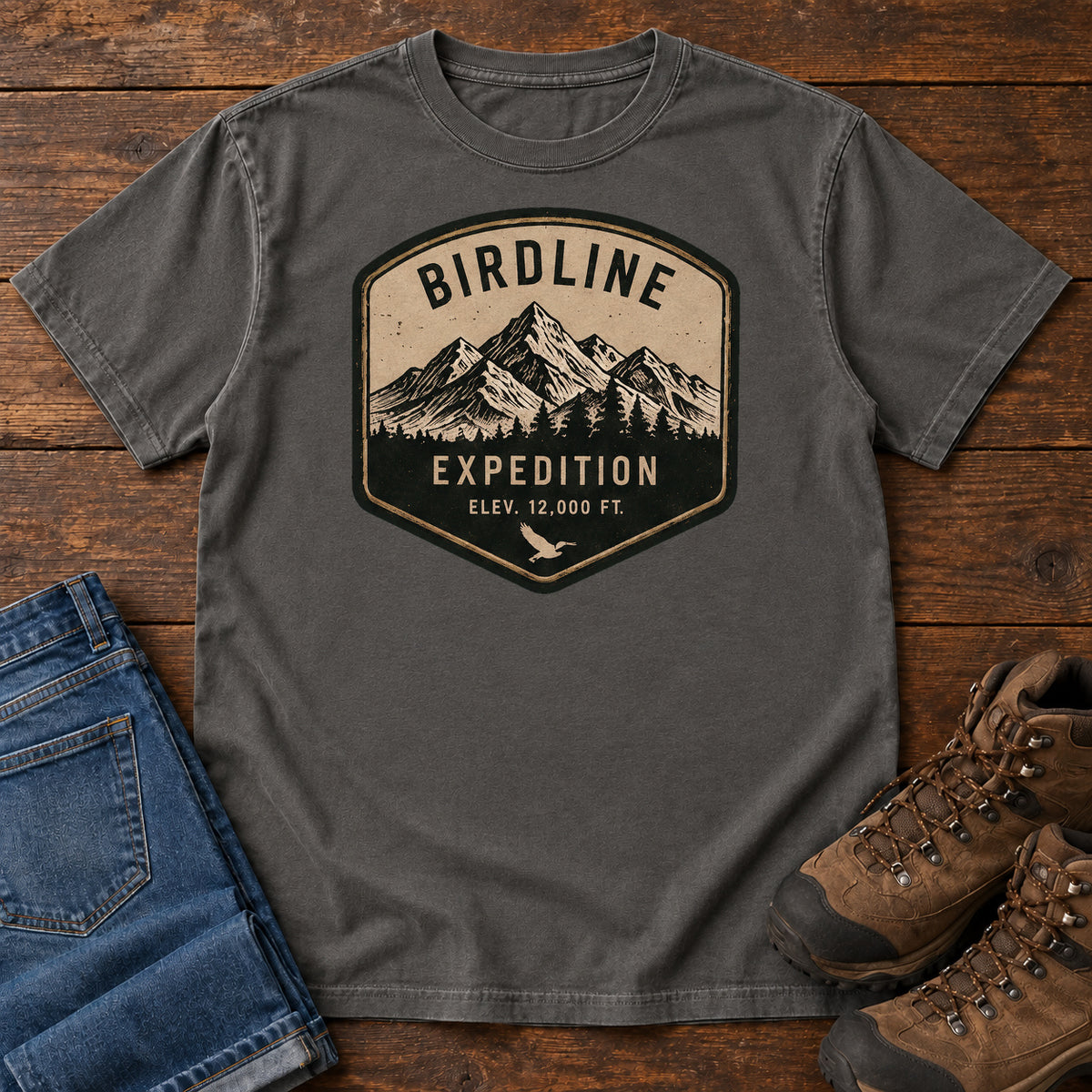 Birdline Expedition T-Shirt in Pepper