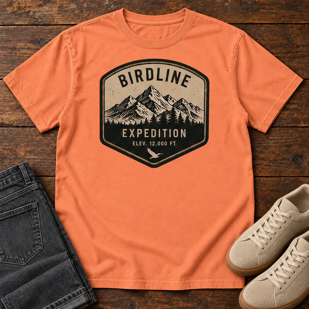 Birdline Expedition T-Shirt in Terracotta