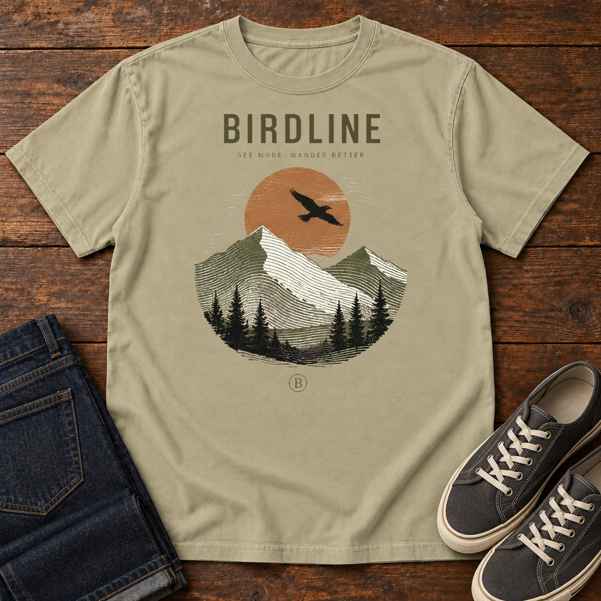 Wander Better T-Shirt in Khaki