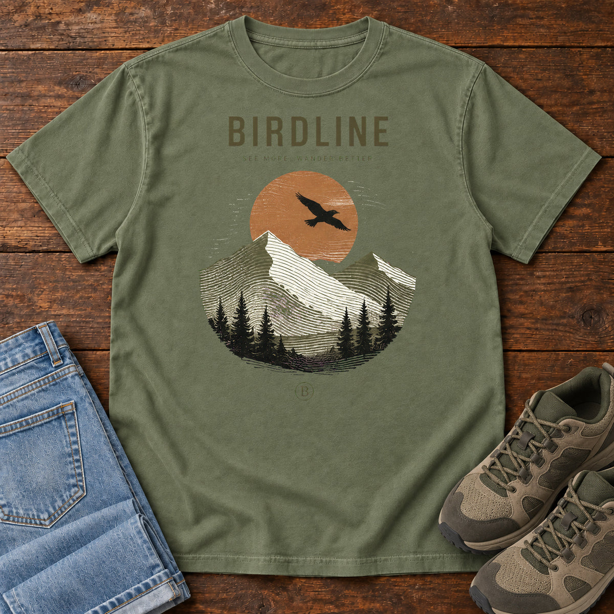 Wander Better T-Shirt in Moss