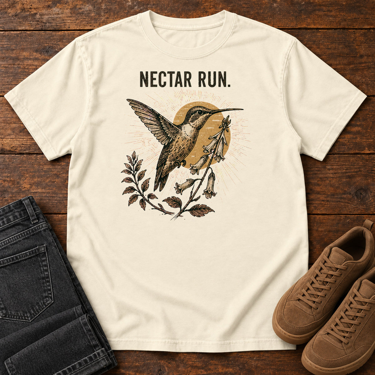 Nectar Run Sunburst T-Shirt in Ivory