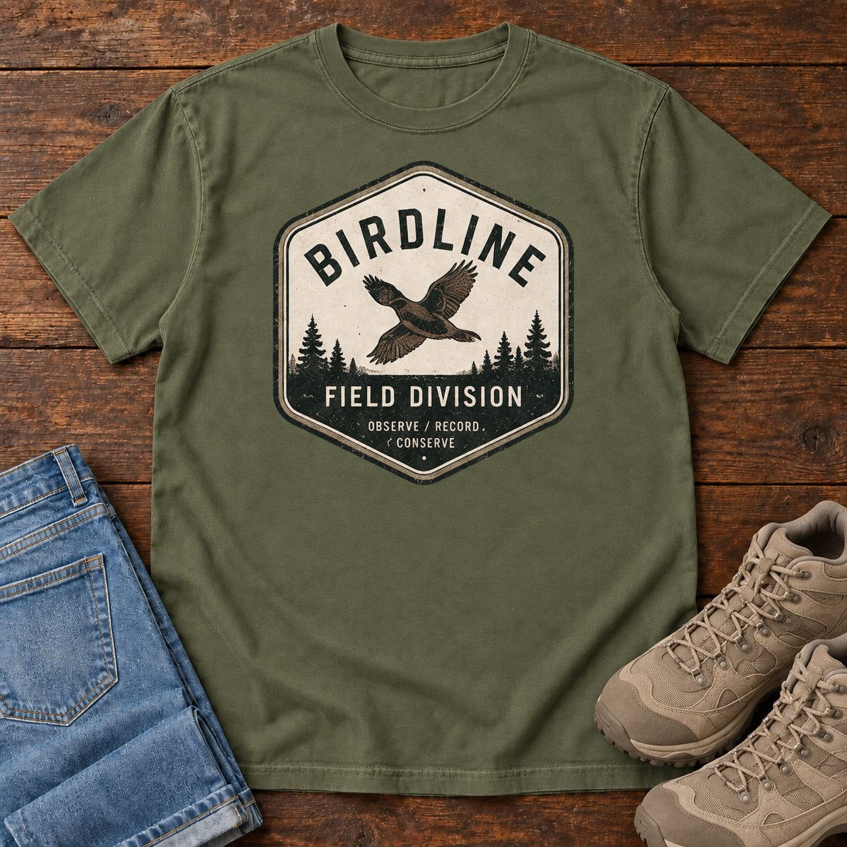 Birdline Field Division T-Shirt in Hemp