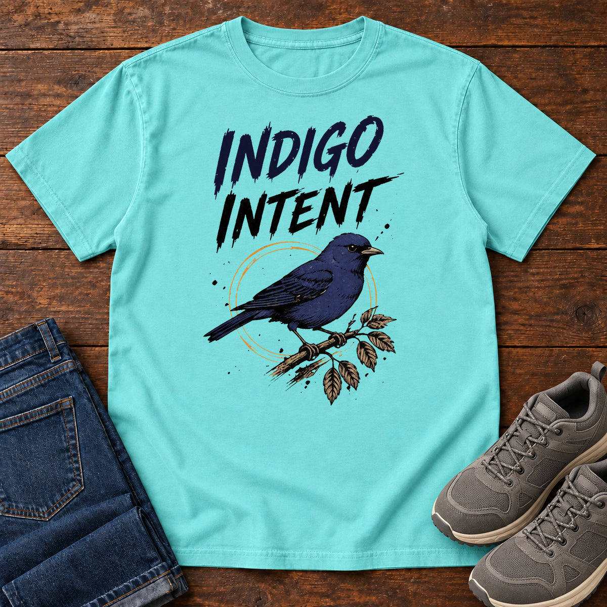 Indigo Intent T-Shirt in Lagoon Blue
