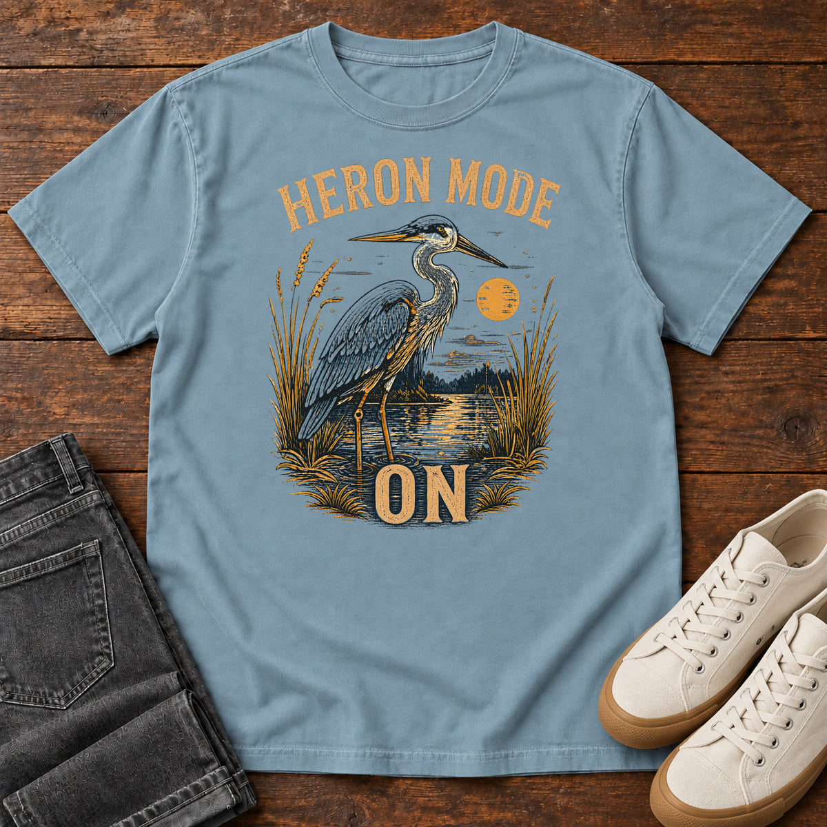 Heron Mode T-shirt in Ice Blue