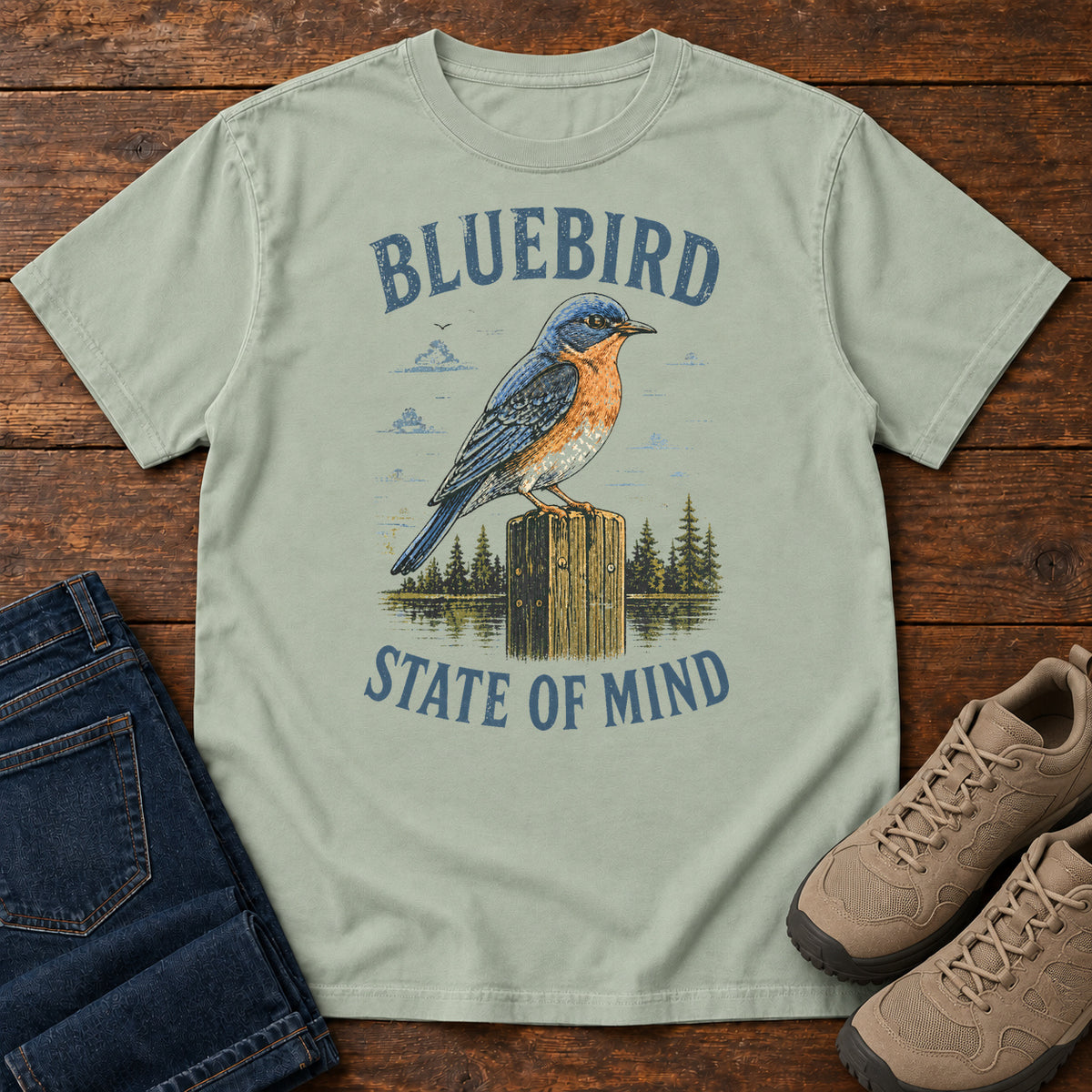 Bluebird State of Mind T-shirt in Bay