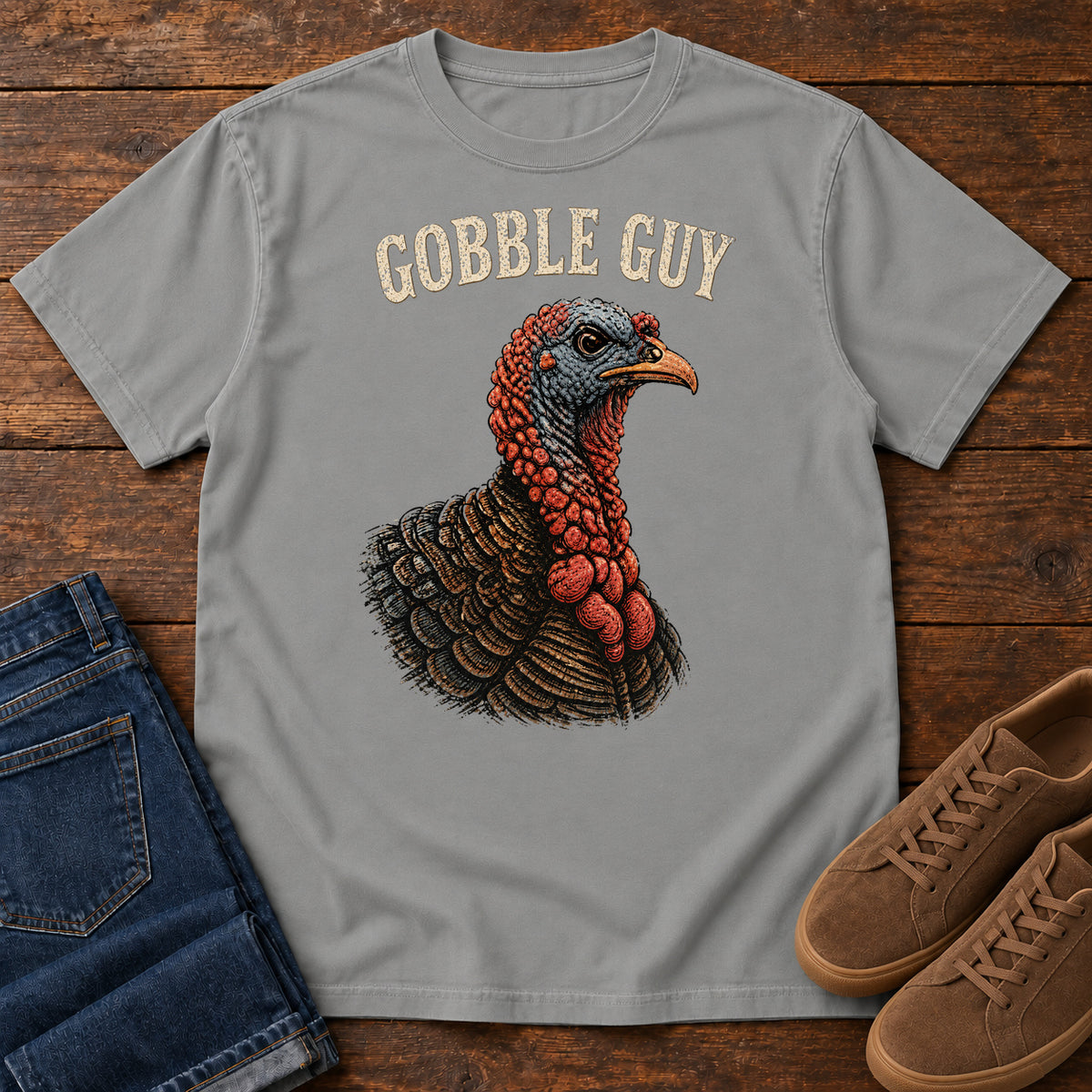 Gobble Guy T-shirt in Grey