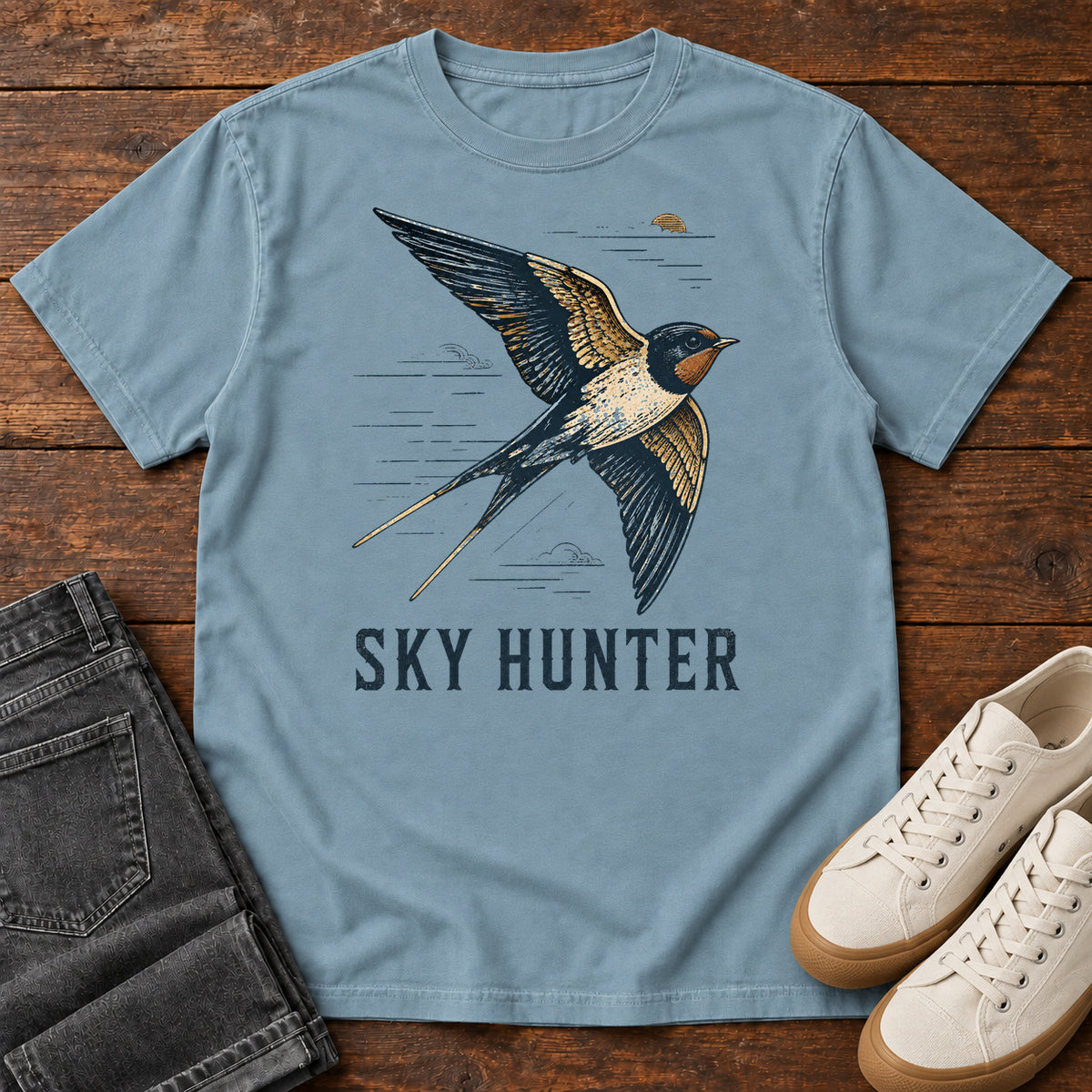 Sky Hunter T-shirt in Ice Blue