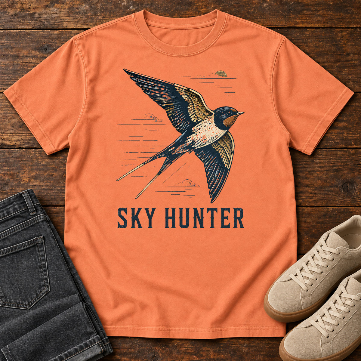Sky Hunter T-shirt in Terracotta