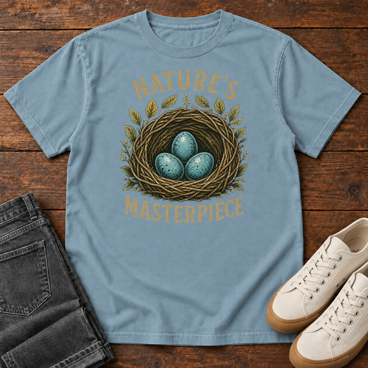 Nature's Masterpiece T-shirt in Ice Blue