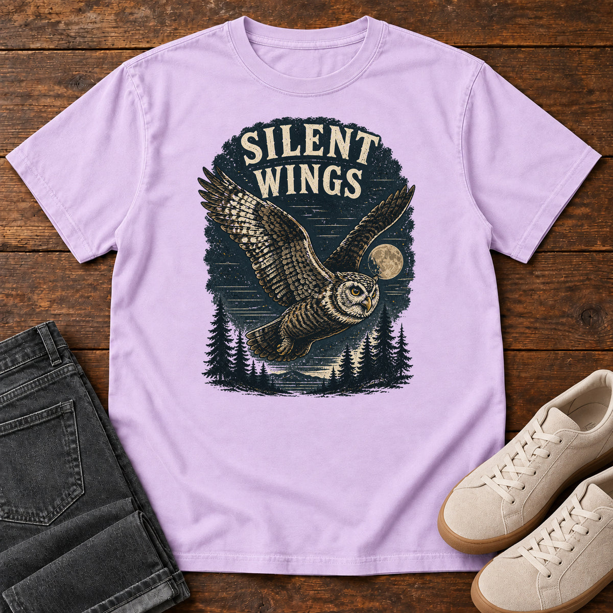 Silent Wings T-shirt in Orchid