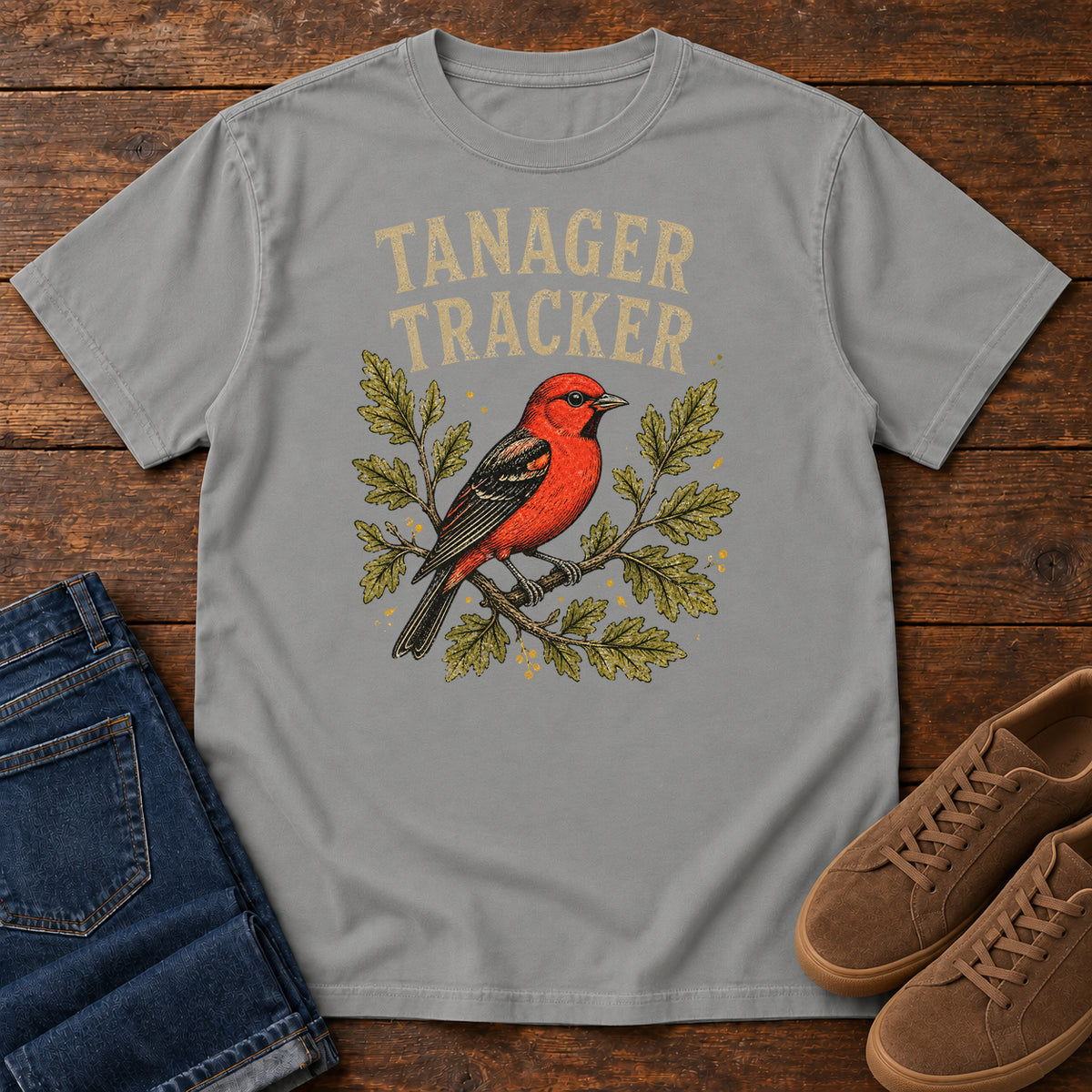 Tanager Tracker T-shirt in Grey