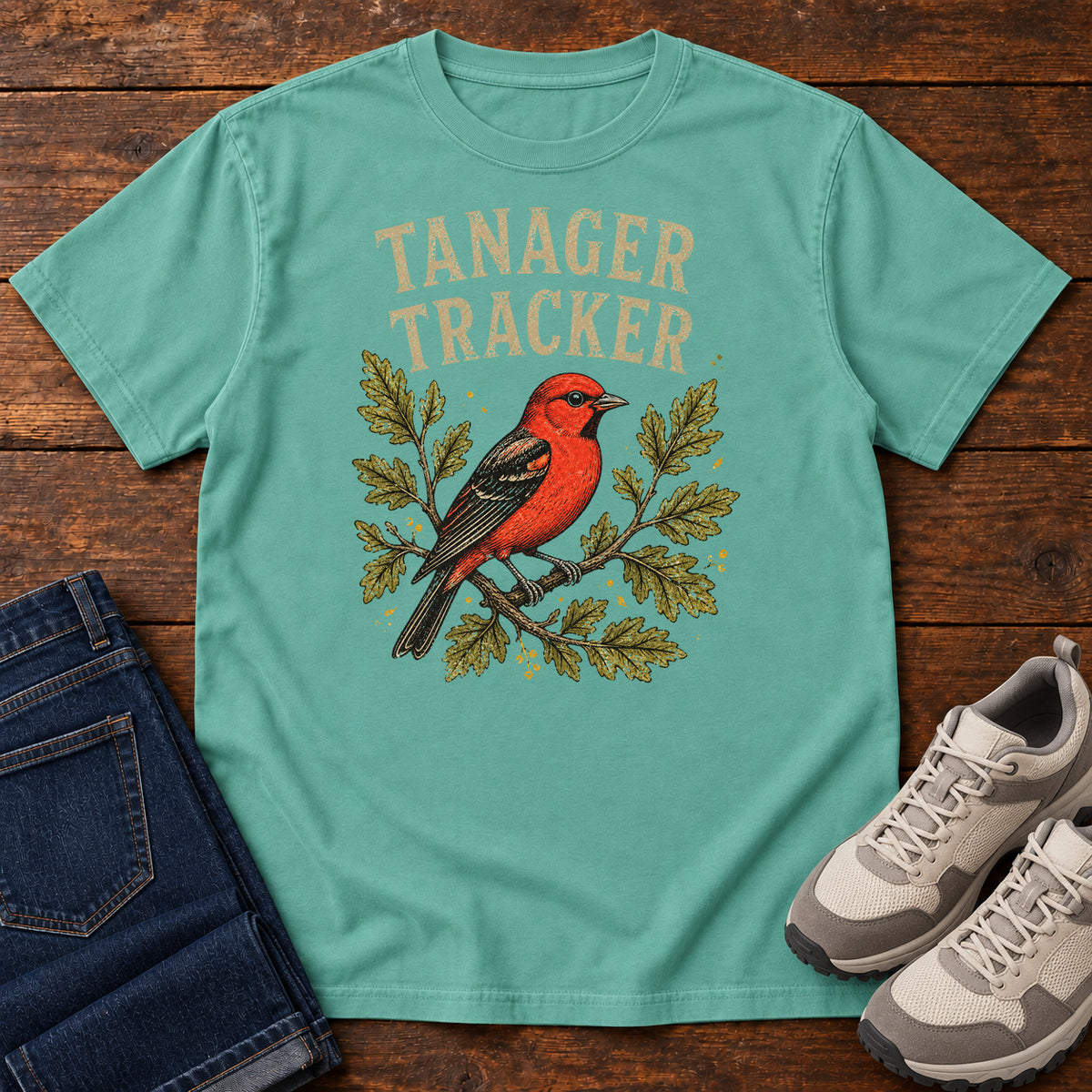 Tanager Tracker T-shirt in Seafoam