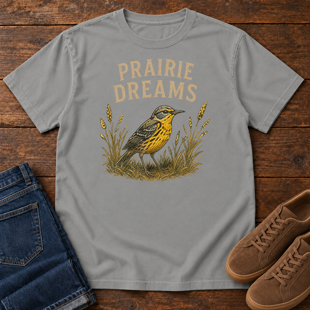 Prairie Dreams T-shirt in Grey