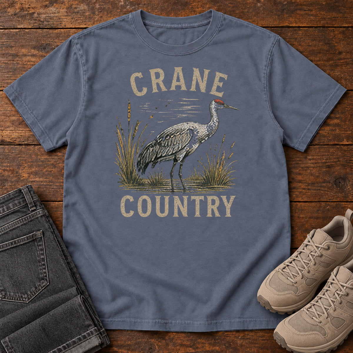 Crane Country T-shirt in Denim