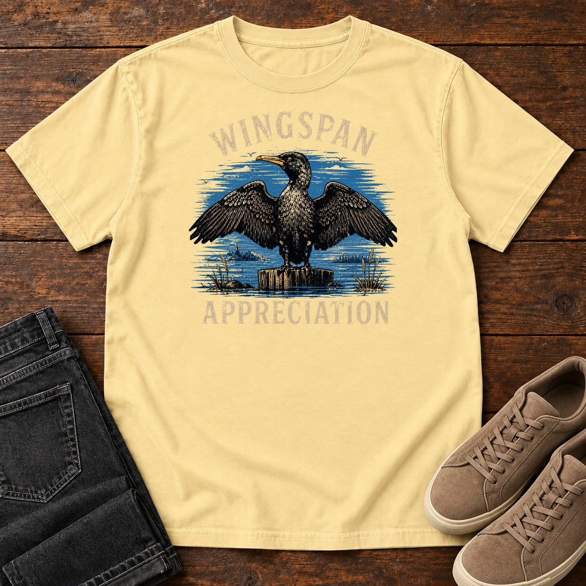 Wingspan Appreciation T-shirt in Butter