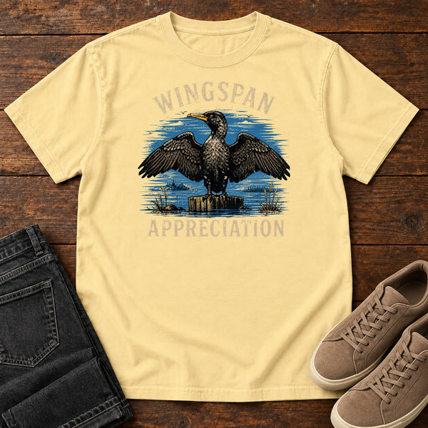 Wingspan Appreciation T-shirt in Butter, front view