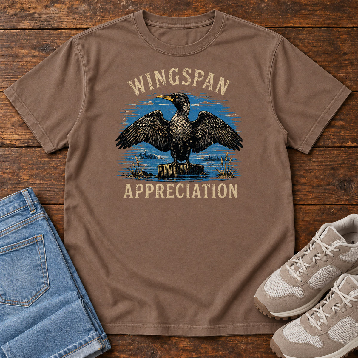 Wingspan Appreciation T-shirt in Espresso