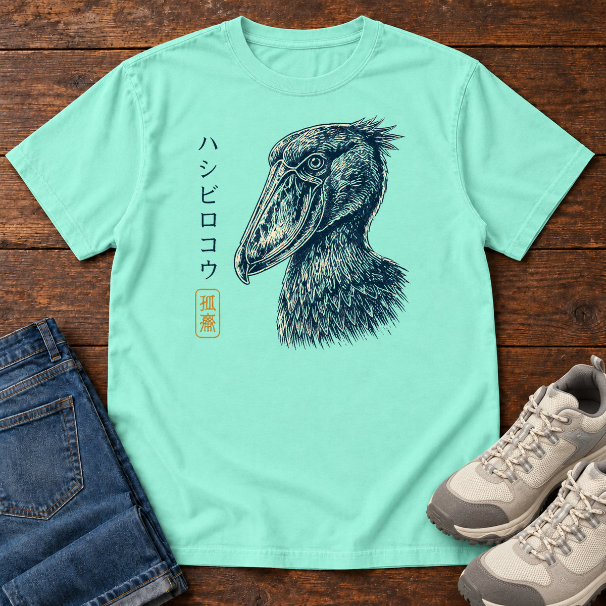 Shoebill Study T-shirt in Chalky Mint