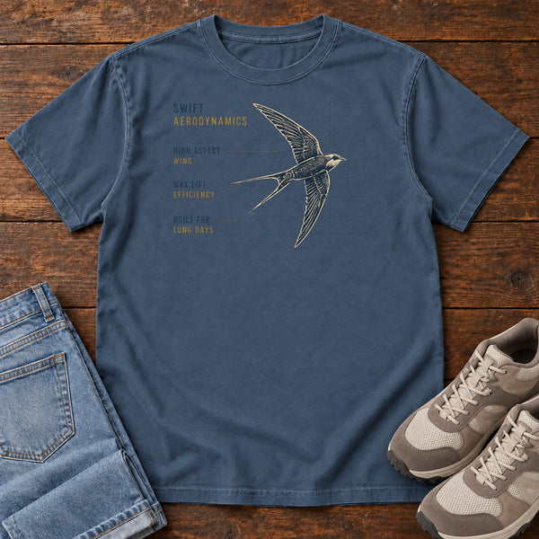 Swift Aerodynamics High Aspect Wing Max Lift T-shirt, alternate view