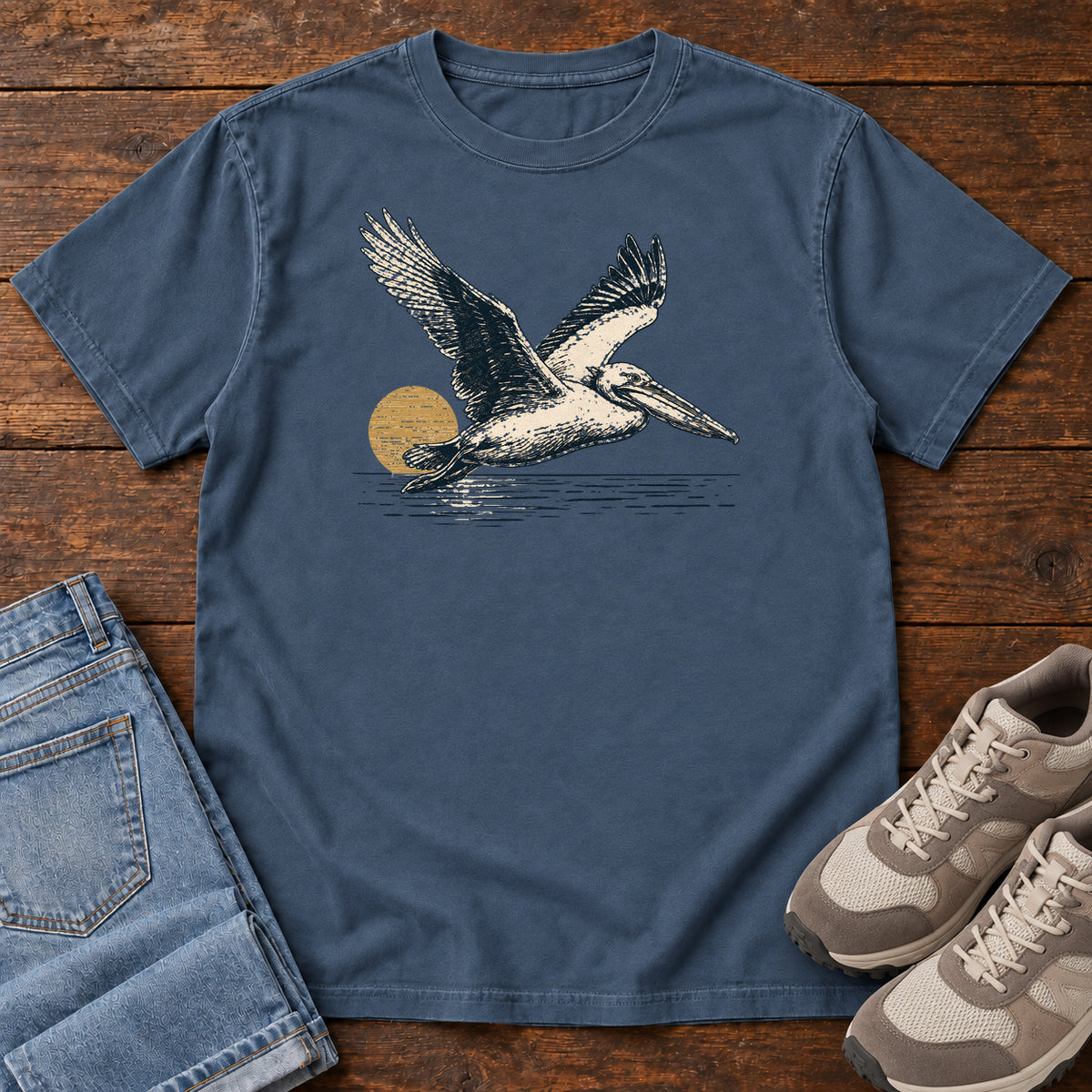 Loon in Flight T-shirt in Midnight